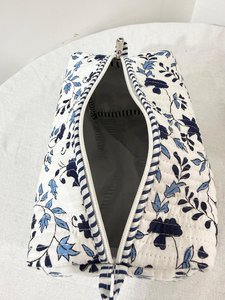 Ensemble de trousses de toilette en coton floral grande capacité avec fermeture éclair, style bohème, pochettes organisatrices de maquillage multifonctions grandes - Product Image 5