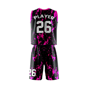 Conjunto de Uniforme de Baloncesto Personalizado con Camisetas y Pantalones Cortos Sublimados Ligeros para Campamentos de Entrenamiento y Academias - Product Image 5