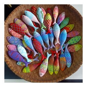 Expédition rapide Kit de bricolage écologique en bois pour la peinture sur forme de poisson, activités créatives, cadeaux faits main, décoration murale pour la maison 2026 - Product Image 2
