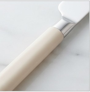 Ensemble de couverts minimalistes en acier inoxydable avec poignées crème, compatibles lave-vaisselle, vaisselle de mariage - Product Image 3