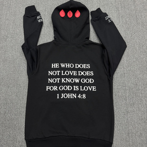 Custom High-quality Heavyweight Men's Hooded Shirt Custom Puff Foam French Wool <b>Ring</b> Oversized Hoodie - Product Image 6