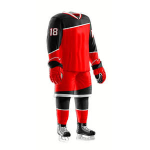 Maillots de hockey sur glace personnalisés en gros – Sublimation maille/polyester, uniforme d'entraînement court pour équipes - Product Image 2