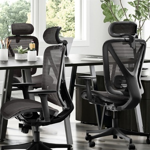 Silla de oficina ejecutiva de malla ergonómica moderna de Taiwán Reposabrazos ajustable 3D Base de acero Asiento deslizante Control remoto-Plástico cómodo - Product Image 6