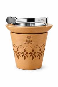 Brûleur à Bakhoor en bois fait main avec logo personnalisé, insert en acier inoxydable et pinces pour une fragrance aromatique pour la maison - Product Image 2