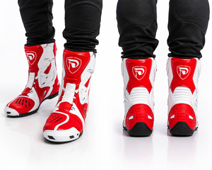 Bicicleta de Ejercicio Dumela Roja y Blanca, Cuero Genuino Transpirable e Impermeable, Protección para Todas las Estaciones, Entrenamiento Deportivo, Color Personalizado - Product Image 4