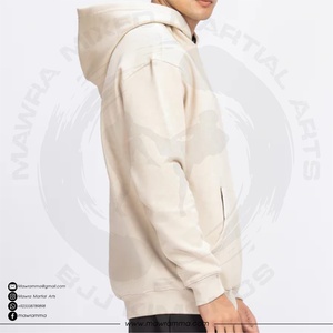 Sweat à capuche d'hiver personnalisé haut de gamme, imprimé numériquement et brodé, en mélange polyester/coton épais, écologique, respirant et délavé à la pierre - Product Image 3