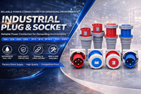 Prise industrielle mâle/femelle HFE norme européenne 380V 3/4/5 broches 16A IP44/IP67 à montage en surface