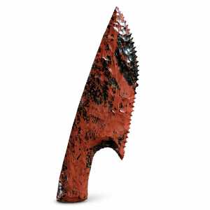 Dague fantaisie artisanale en obsidienne acajou de 10 pouces, lame en pierre écaillée et dentelée, cadeau Wicca et objet de collection - Product Image 1
