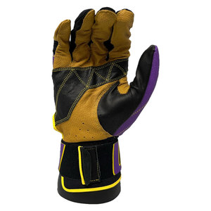 Fashionable <b>Baseball</b> Batting <b>Gloves</b> High Quality Breathable Full Finger Classic Style Premium Soft Leather Anti Slip Grip Adjust - Product Image 5