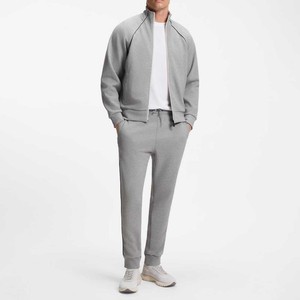 Conjunto de Moda Estética para Hombre al por Mayor, Chaqueta Gris + Pantalones Jogger, Suministro Personalizado OEM, Conjunto Casual Minimalista de Dos Piezas - Product Image 1