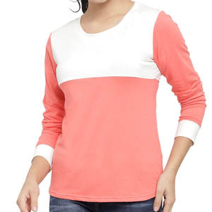 T-shirt à manches longues col rond jaune moutarde pour femme, 100% coton tricoté, coupe ample, couleur unie, décontracté, toutes saisons - Product Image 3