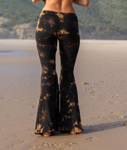 Leggings de Yoga al por Mayor, Pantalones Acampanados Tie Dye, Pantalones Elásticos para Entrenamiento, para Estudio, Viajes, Estilo Boho Tribal, Leggings con Recortes, Cómodos - Product Image 2
