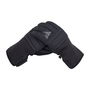 Gants de ski thermiques pour homme, spécial hiver, 100% polyester, tissu imperméable, doublure en polaire douce, style uni, chauffe-mains, noir - Product Image 3