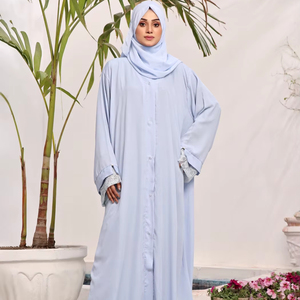 Wholesale Muslim Ladies Ethnic Clothing <b>Abayas</b> Manufacturer 2026 Spring Summer <b>Plain</b> Hijab Woman <b>Abayas</b> Customized - Product Image 2