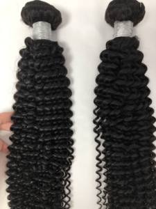 Extensiones de Cabello Humano Natural No Remy, Cabello Rizado Negro para Mujeres, Compre Directamente del Proveedor a Precio de Fábrica - Product Image 1
