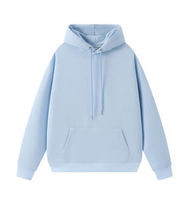 Sweat-shirt à capuche unisexe surdimensionné, couleur unie, en molleton de coton, pull décontracté, vêtements d'automne - Product Image 3