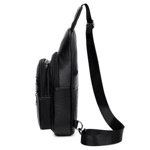 Nuevas bolsas de pecho de negocios para hombre, bandolera informal de cuero genuino, bandolera impermeable para viajes al aire libre, ecológica - Product Image 2