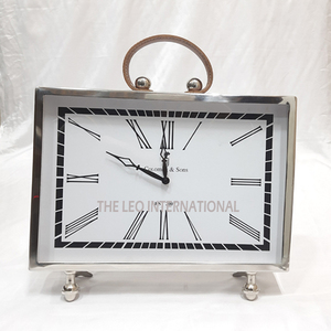 Stainless Steel Fancy Latest Glossy Color Table Decoration Serving for Study Room Designing <b>Clock</b> Fancy Metal Table <b>Clock</b> - Product Image 4