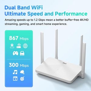 Router WiFi Mesh de Doble Banda AC1200 de Alta Potencia con 4 FEMs, Puertos Gigabit, MU-MIMO y Seguridad WPA3, Control Parental Inalámbrico - Product Image 5