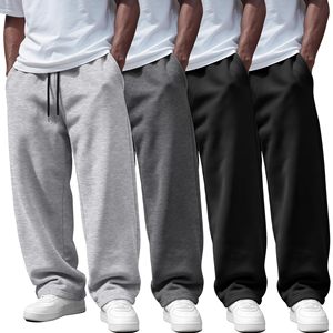 Pantalon de survêtement ample et élégant pour homme, coupe classique, respirant, décontracté, pour le printemps et l'automne, en molleton de coton, idéal pour la gym et l'entraînement. - Product Image 4