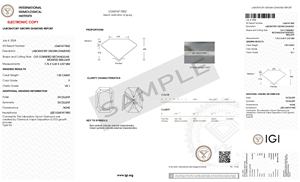 Diamante Cultivado en Laboratorio con Certificación IGI, Corte Radiante de 1.50 CT, 7.76 mm, Color F, Claridad VS1, Piedra Suelta para Joyería Fina - Product Image 2