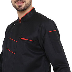 เสื้อเชฟสำหรับร้านอาหาร บริการ OEM / เสื้อเชฟผู้ชายแบบใหม่ ดีไซน์ทันสมัย สั่งทำได้ตามต้องการ สวมใส่สบาย - Product Image 6