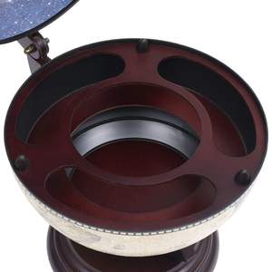 ชั้นวางไวน์ทรงกลมบนโต๊ะไม้ยูคาลิปตัส สีเขียว ดีไซน์ทันสมัย - Product Image 6