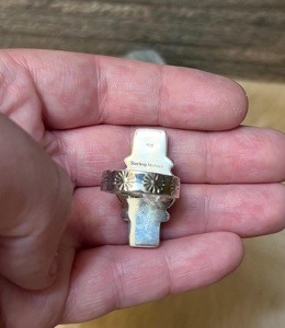 3 Stone Palomino Turquoise <b>Adjustable</b> <b>Ring</b> Handmade Sterling Silver Artisan Southwest Gemstone Jewelry Western Style - Product Image 3