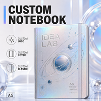 Carnet de croquis LABON de luxe holographique argenté irisé A5 – Journal créatif chic Y2K pour idées et storyboards de réalisateur