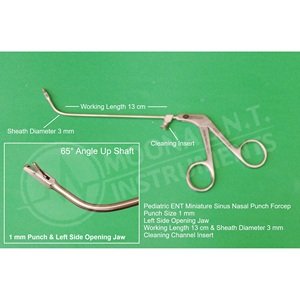 เครื่องมือผ่าตัดจมูกสำหรับเด็ก Moona E.N.T Instruments คีมเจาะโพรงจมูกด้านหน้า ขนาดเล็ก 1 มม. ปลายด้านซ้าย 13 ซม. - Product Image 1