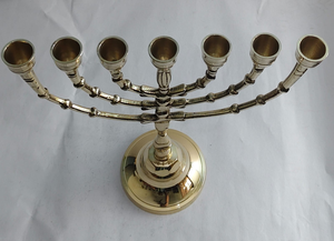 Pure Brass Menorah Candle Holder Metal Hanukkah <b>Candelabra</b> Traditional 9 Branch Candle Stand - Product Image 5