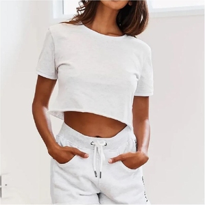 Camiseta Corta de Moda Urbana para Mujer, Estilo Americano, Algodón, Proveedor Mayorista de Ropa - Product Image 5