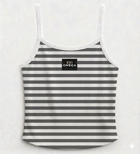 Top de tirantes finos a rayas de alta calidad para mujer, informal, de punto, transpirable, ecológico, estilo urbano. - Product Image 6