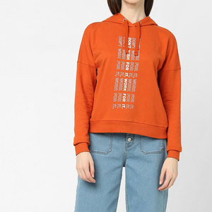 Chaqueta de lana sherpa rosa para mujer, con capucha, transpirable, estampada, de color sólido, con bolsillo canguro, para invierno - Product Image 1