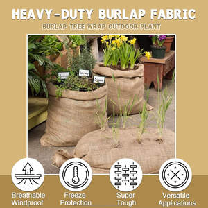 ผ้ากระสอบป่านรักษ์โลกขนาด 12 นิ้ว x 10 เมตร สำหรับพันต้นไม้ ป้องกันสวน ตกแต่งงานแต่งงานกลางแจ้ง - Product Image 3