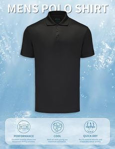 เสื้อโปโลชายสำหรับตีกอล์ฟ แห้งเร็ว แขนสั้น ทรงปกติและไซส์ใหญ่พิเศษ ระบายอากาศได้ดี ผลิตในบังกลาเทศ - Product Image 4