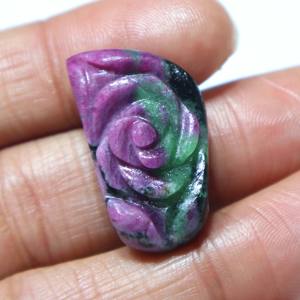 Cabujón de Zoisita Rubí Natural Tallado, Gema de Rubí Tallada a Mano, Piedra Suelta Lisa, Proveedor Mayorista para Joyería - Product Image 1