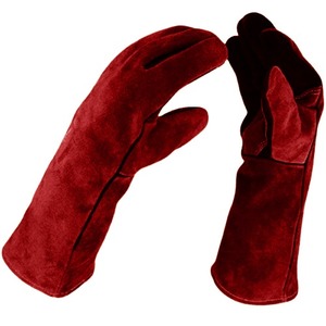 Guantes de Trabajo Unisex de Cuero, Resistentes a Cortes, Resistentes al Calor, Antideslizantes, Impermeables, de Dedo Completo, para Uso en Exteriores, Mecánica y Soldadura - Product Image 5