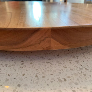 Wood Double Tier Rotating <b>Tray</b> Smooth-Spin Lazy Susan for Tabletop <b>Spice</b> Serving - Product Image 1