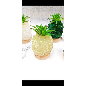 Premium Quality Beautiful Natural Gemstone PINEAPPLE <b>Shape</b> Table LAMP USB Automatic <b>Colour</b> Changing Light Home Decoration - Product Image 4