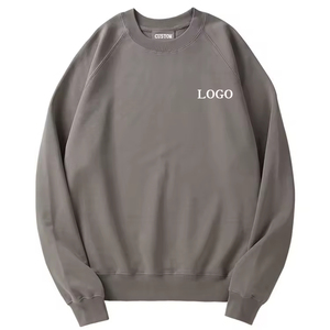 เสื้อสเวตเชิ้ตผู้ชายขายส่ง เสื้อฮู้ดลำลอง คอกลม เสื้อผ้าสตรีทแวร์ผู้ชาย ผ้าฝ้ายเทอร์รี่ 100% สเวตเชิ้ตปักโลโก้ตามสั่ง - Product Image 5