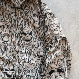 Men Distressed Hoodie Oversized Streetwear Fleece Pullover Vintage Graphic Heavyweight Loose Fit Urban Hooded Sweatshirt - Product Image 3