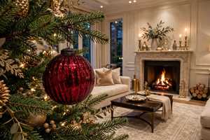 Boule de Noël en verre miroir de haute qualité, décoration suspendue pour arbre, faite à la main, écologique, personnalisable en couleur, pour les fêtes - Product Image 5