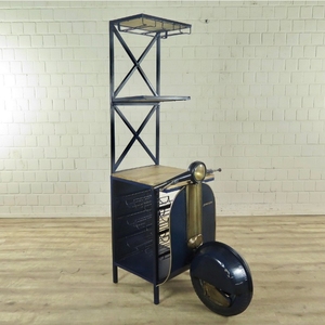 Industrial Metal <b>Bar</b> <b>Table</b> with Wood Top and Cross Base for Home <b>Bar</b> Furniture - Product Image 3