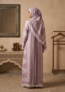 Safaa Abaya Set – <b>Full</b> Body Coverage with Matching Scarf-Duabi Abaya VIscose material-Pashmina Abaya-Islamic Abaya With stole - Product Image 3