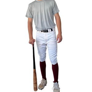 Manchons de compression pour jambes de baseball unisexe bleu marine de haute qualité, respirants, en mélange de spandex, à enfiler, pour le soutien contre les gonflements, toutes saisons - Product Image 6