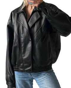 European Style New Spring Autumn Wear Women's Leather <b>Jacket</b> Regular Fit Thin Leather <b>Jacket</b> Women's Motorcycle <b>Jackets</b> - Product Image 2