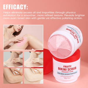 Gommage Yoni à la fraise 140g pour éliminer les taches sombres, éclaircir et blanchir les aisselles et la zone du bikini, prévenir les poils incarnés - Product Image 5