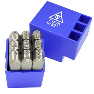 Kit de poinçons en acier CR-V de qualité industrielle, alphabet et chiffres allemands, 7 mm, 9 pièces/ensemble, outils à main OEM personnalisés, vente en gros d'usine - Product Image 3