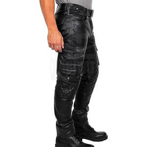 Pantalon en cuir classique pour homme, qualité supérieure, cuir souple, élégant et durable pour toutes les occasions - Product Image 5